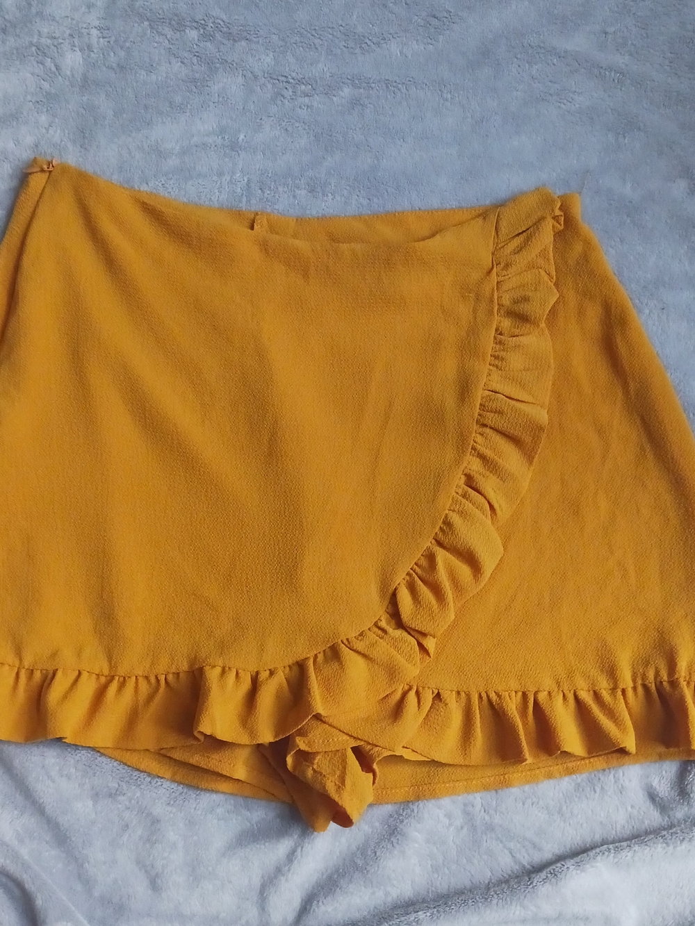 Women's Mustard Ruffle Skort